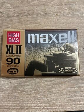 Vintage Maxell High Bias XL II Black Magnetite Cassette Tape Sealed 90 Min